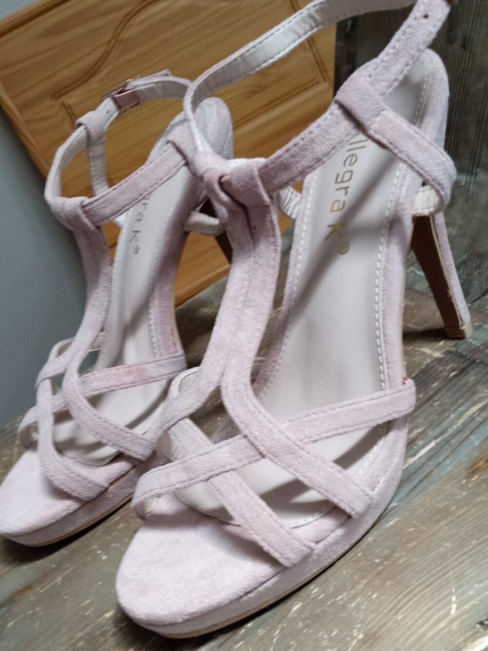 Allegra K Women's Sz 9 T Strap Slingback Platform Stiletto Heel Strappy Sandals